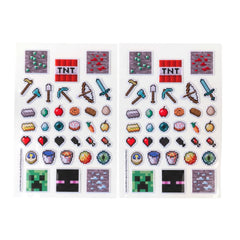 Innovative Designs Minecraft stickers 1200-plus pack highlights vibrant characters for decorating notebooks.