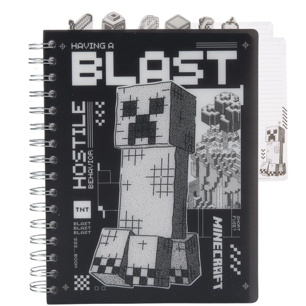 Innovative Designs Minecraft Tab Journal cover with wipe-clean vinyl surface for daily use