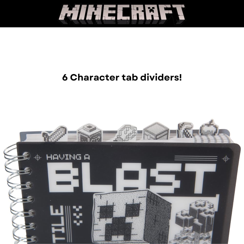 Innovative Designs Minecraft Tab Journal Creeper corner art adds playful appeal for kids
