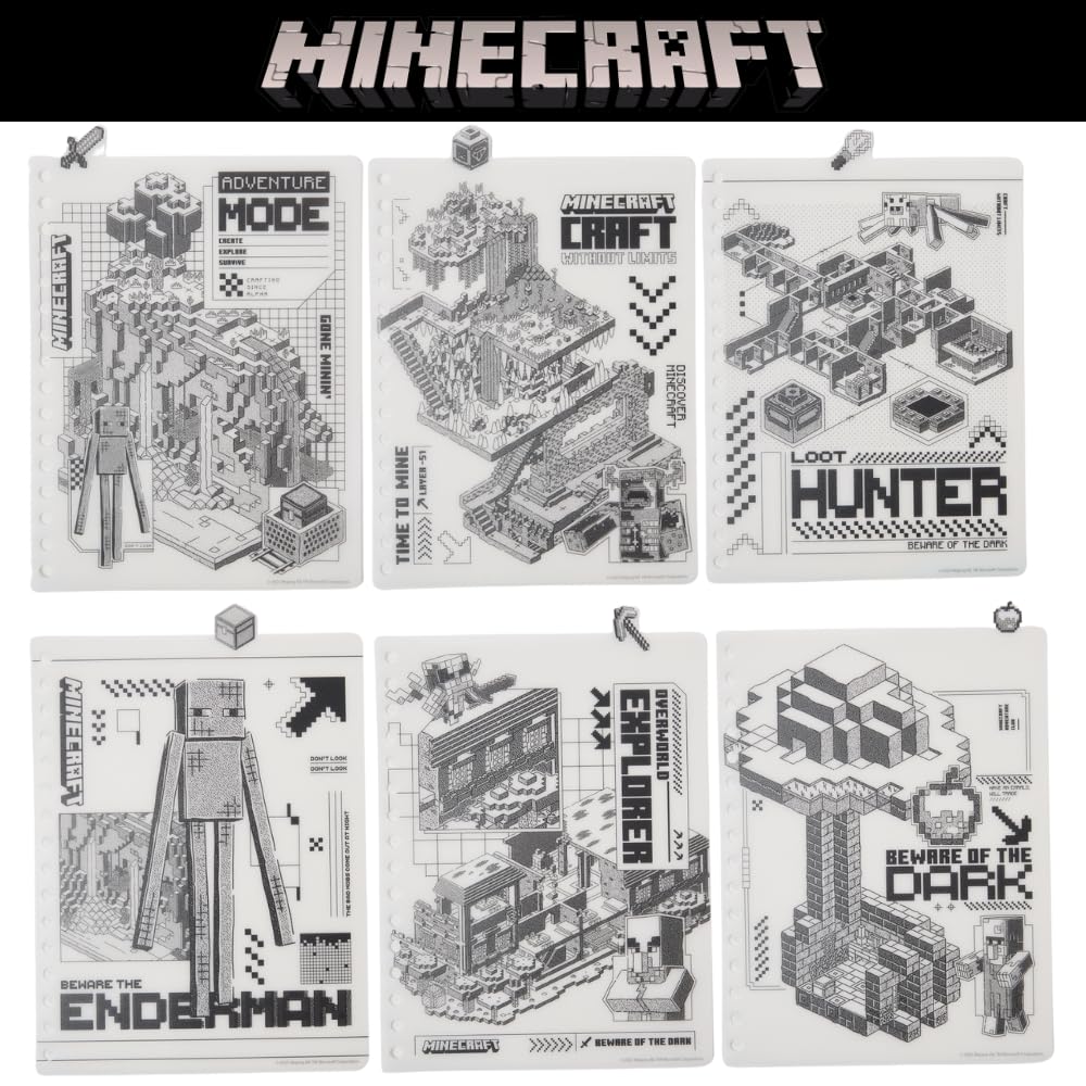 Innovative Designs Minecraft Tab Journal six color dividers organize sections effectively