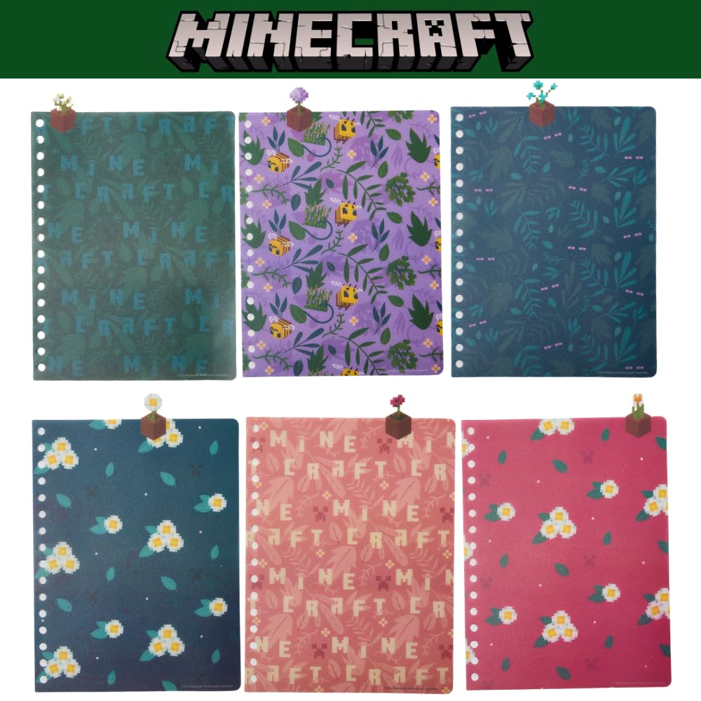 Innovative Designs Minecraft Tab Journal six colorful dividers help organize classes and ideas.