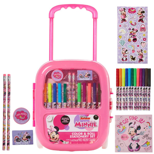 Innovative Designs Minnie color and roll carrying case shown for portable art creation
