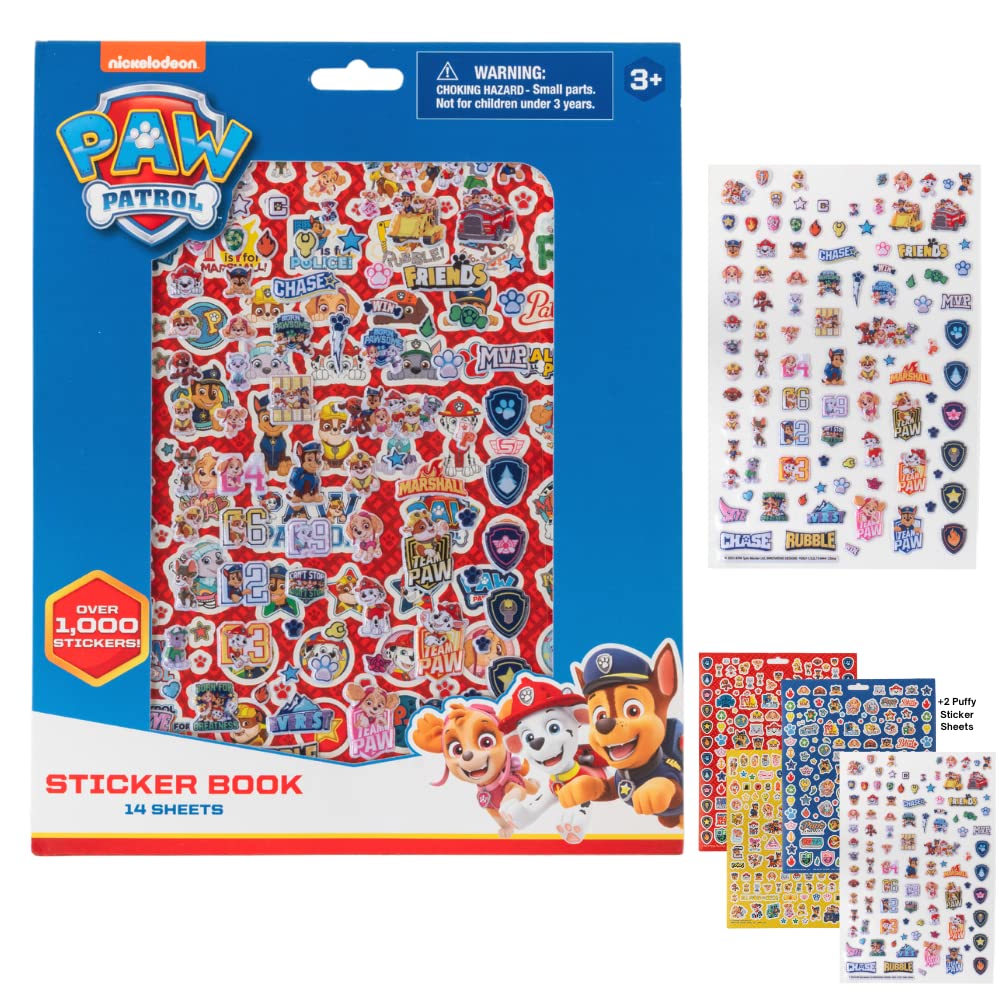 Innovative Designs Nickelodeon Paw Patrol sticker book with 14 sheets for creative decorating.
