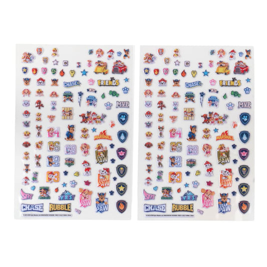 Innovative Designs Paw Patrol Chase and Skye character stickers inspire playful crafts.