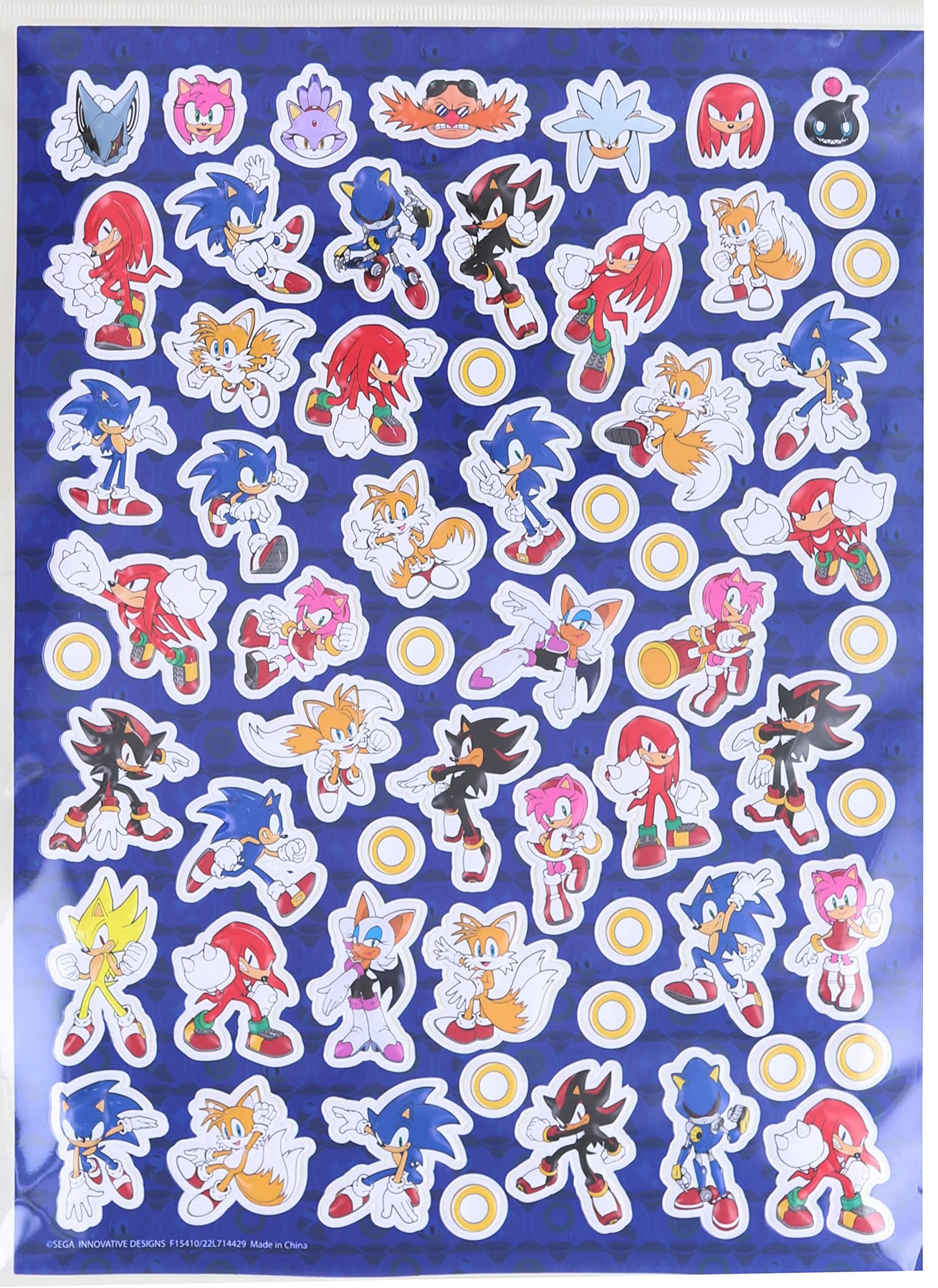Innovative Designs Sonic raised sticker sheet on a notebook for school projects.