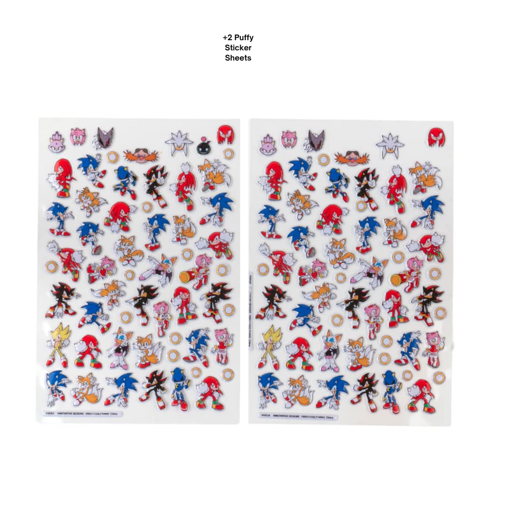 Innovative Designs Sonic stickers assortment to brighten notebooks and scrapbooks.