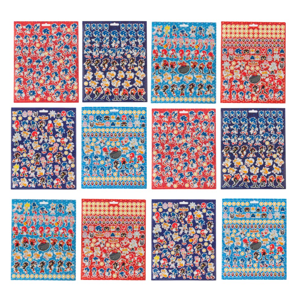 Innovative Designs Sonic stickers goody bags for party favors and delights.