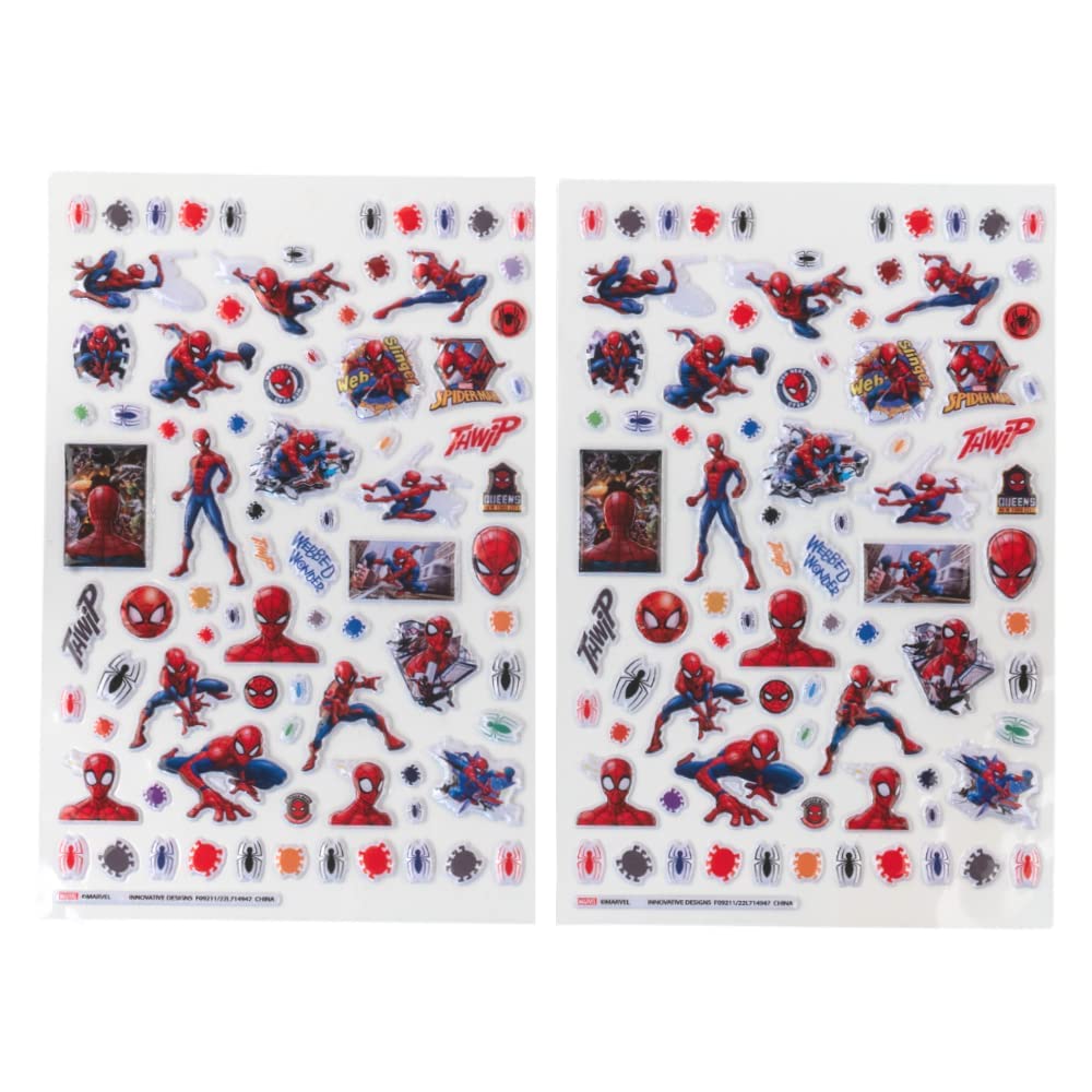 Innovative Designs Marvel Spiderman stickers pages collection for notebooks and scrapbooks.