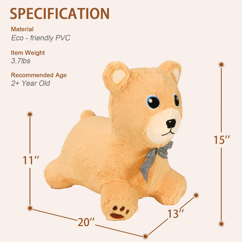 INPANY Bear Bouncy Hopper in-use image emphasizes balance training.
