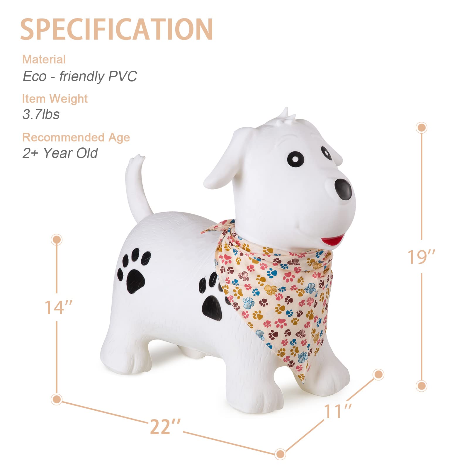 INPANY bounce horse toy for toddlers supports balance and coordination during play.