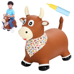 INPANY Bouncy Bull cow hopper front view for toddlers improving balance and coordination