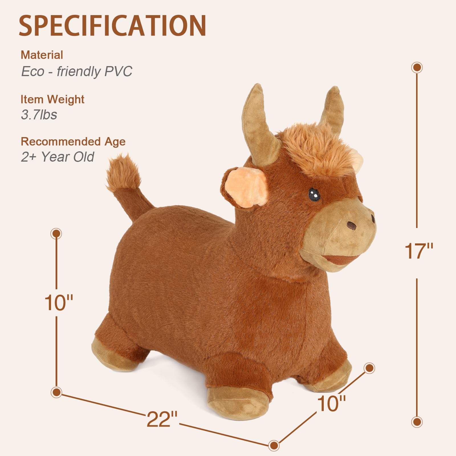 INPANY Bouncy Bull durable materials endure active play and daily use.