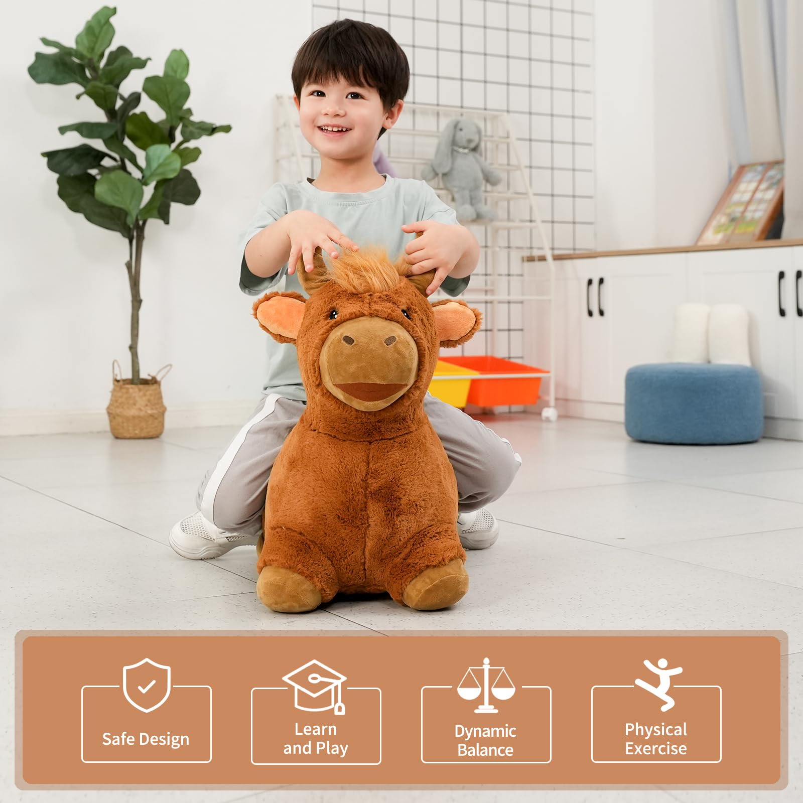INPANY Bouncy Bull indoor-outdoor play supports versatile fun sessions.