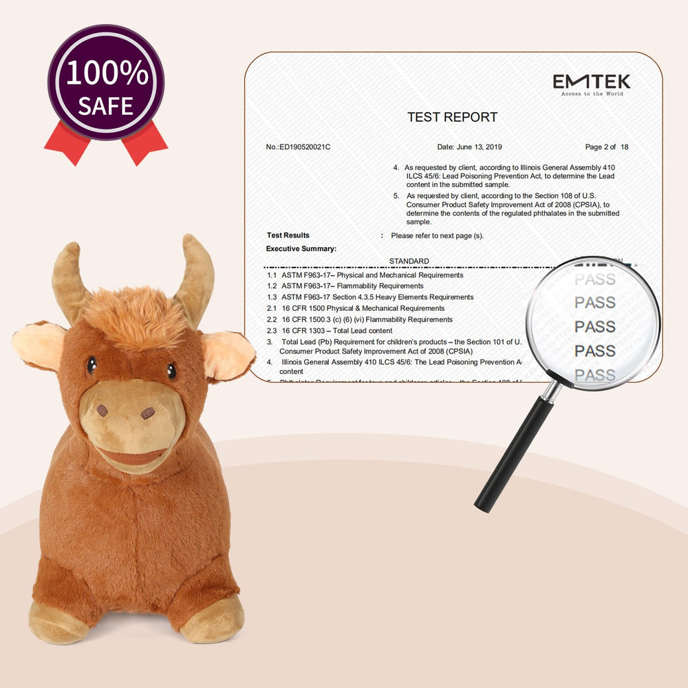 INPANY Bouncy Bull supports up to 100 lbs for growing kids.