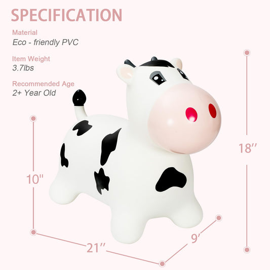 INPANY Bouncy Cow Hopper side view supports coordinated movement outdoors