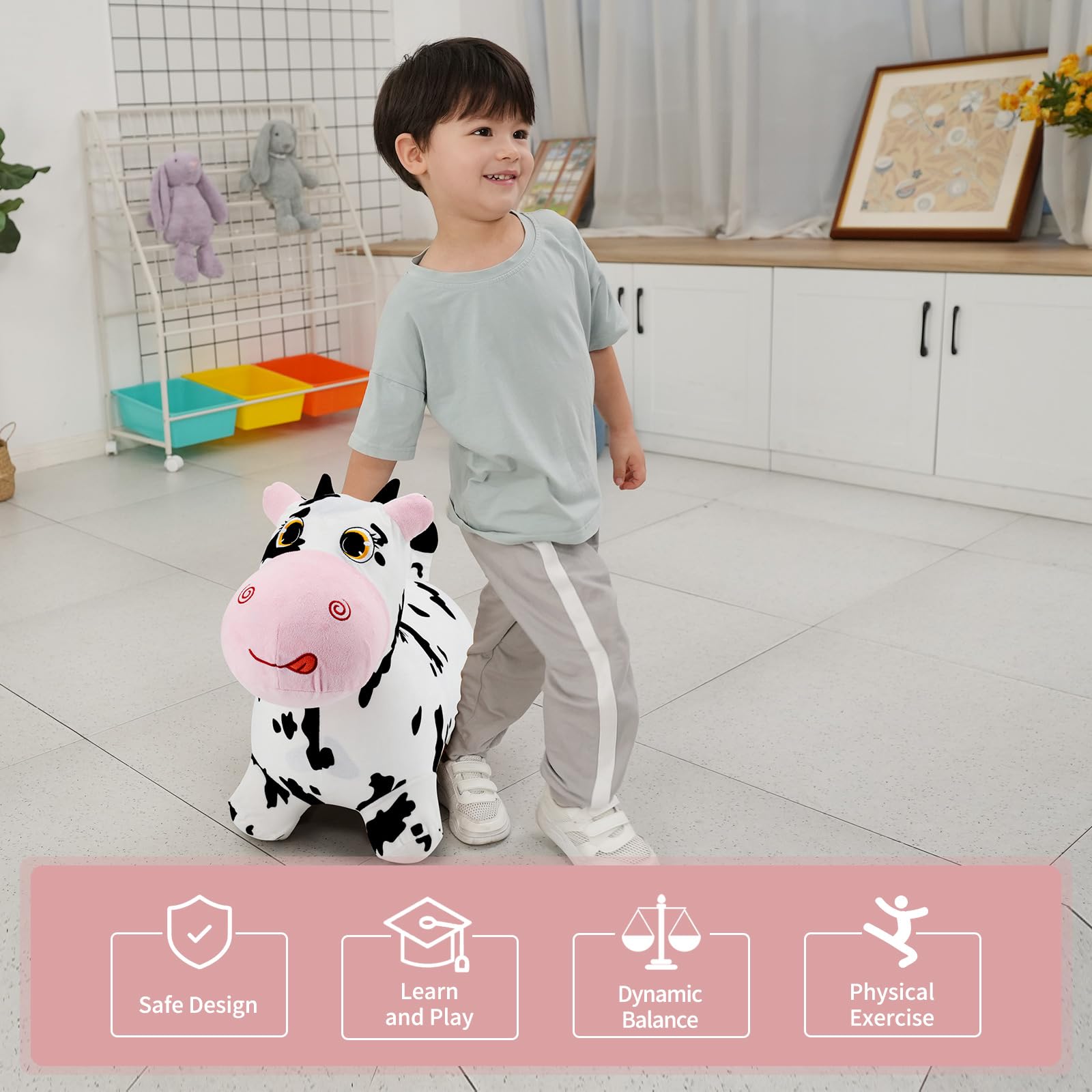 INPANY Bouncy Cow inflation process demonstrates easy setup for quick fun