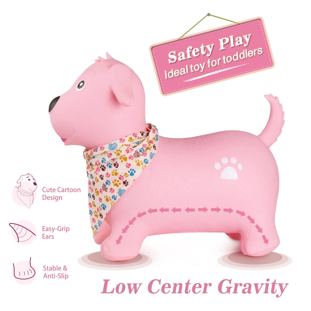 INPANY Bouncy Dog Hopper in use by a toddler for safe bouncing