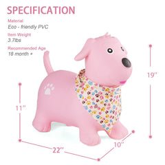 INPANY Bouncy Dog Hopper side view highlighting durable kid-friendly design