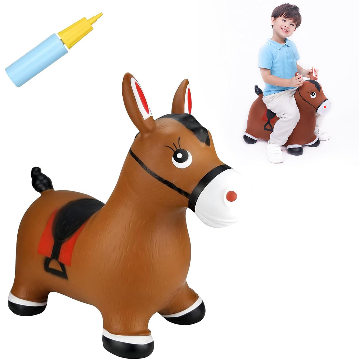 INPANY bouncy horse hopper front view inviting playful exploration