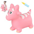 INPANY bouncy horse inflatable with dinosaur design, soft material for safe indoor play.