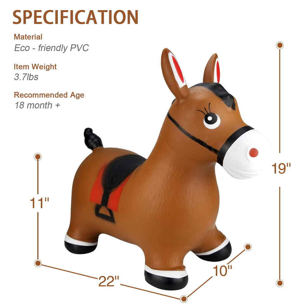 INPANY bouncy horse hopper inflation close-up with valve access