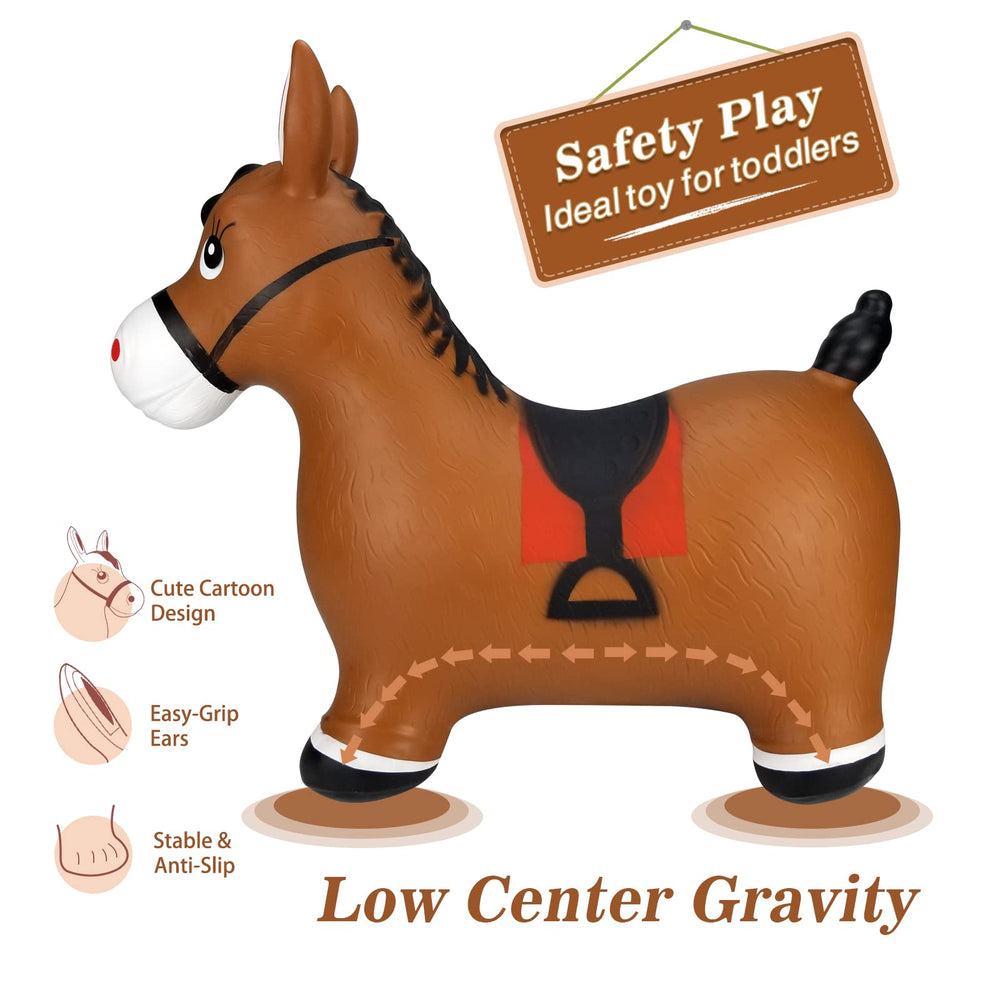INPANY bouncy horse hopper child playing for active indoor fun