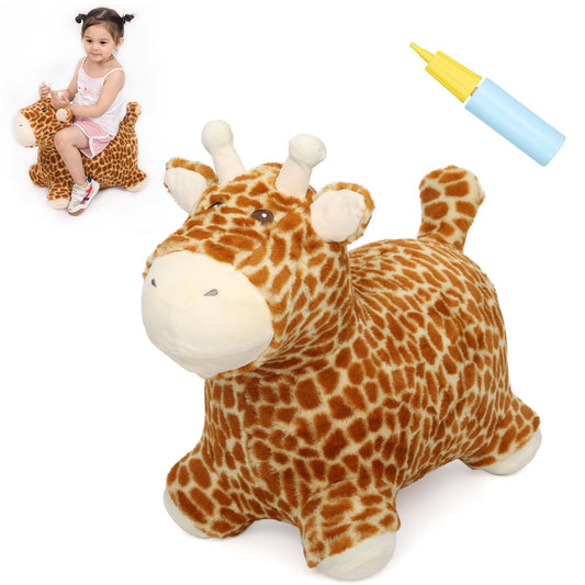 INPANY Bouncy Horse plush cover gives soft, cuddly playtime for toddlers.