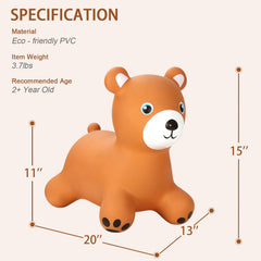 INPANY bouncy horse in bright rubber for indoor outdoor fun