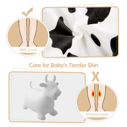 INPANY cow hopper shows easy inflation for quick setup indoors or outdoors