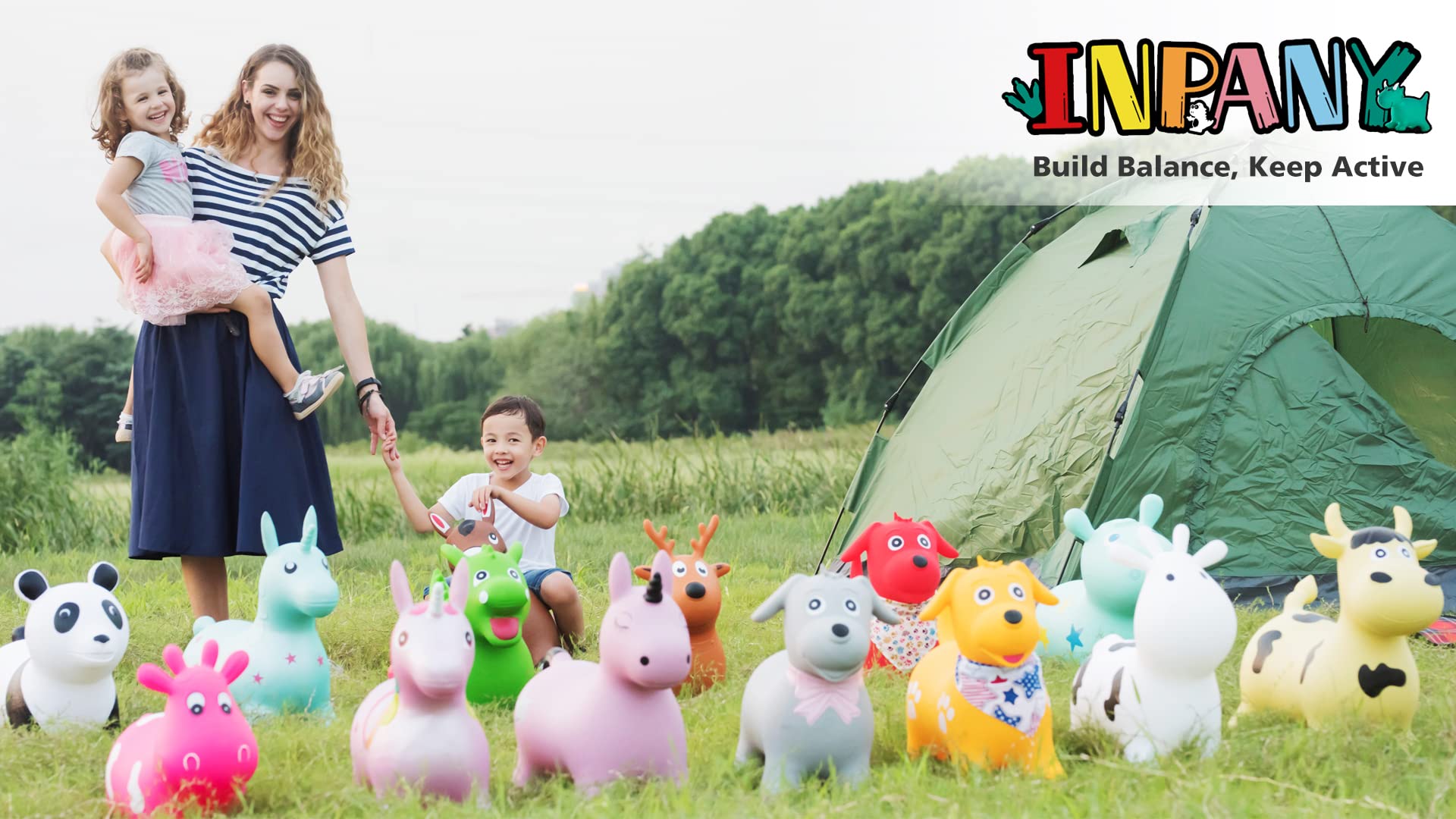 INPANY cow hopper suited for indoor and outdoor play sessions