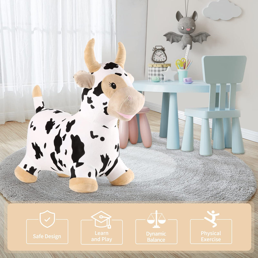 INPANY ride-on cow hopper offers supervised active play for toddlers