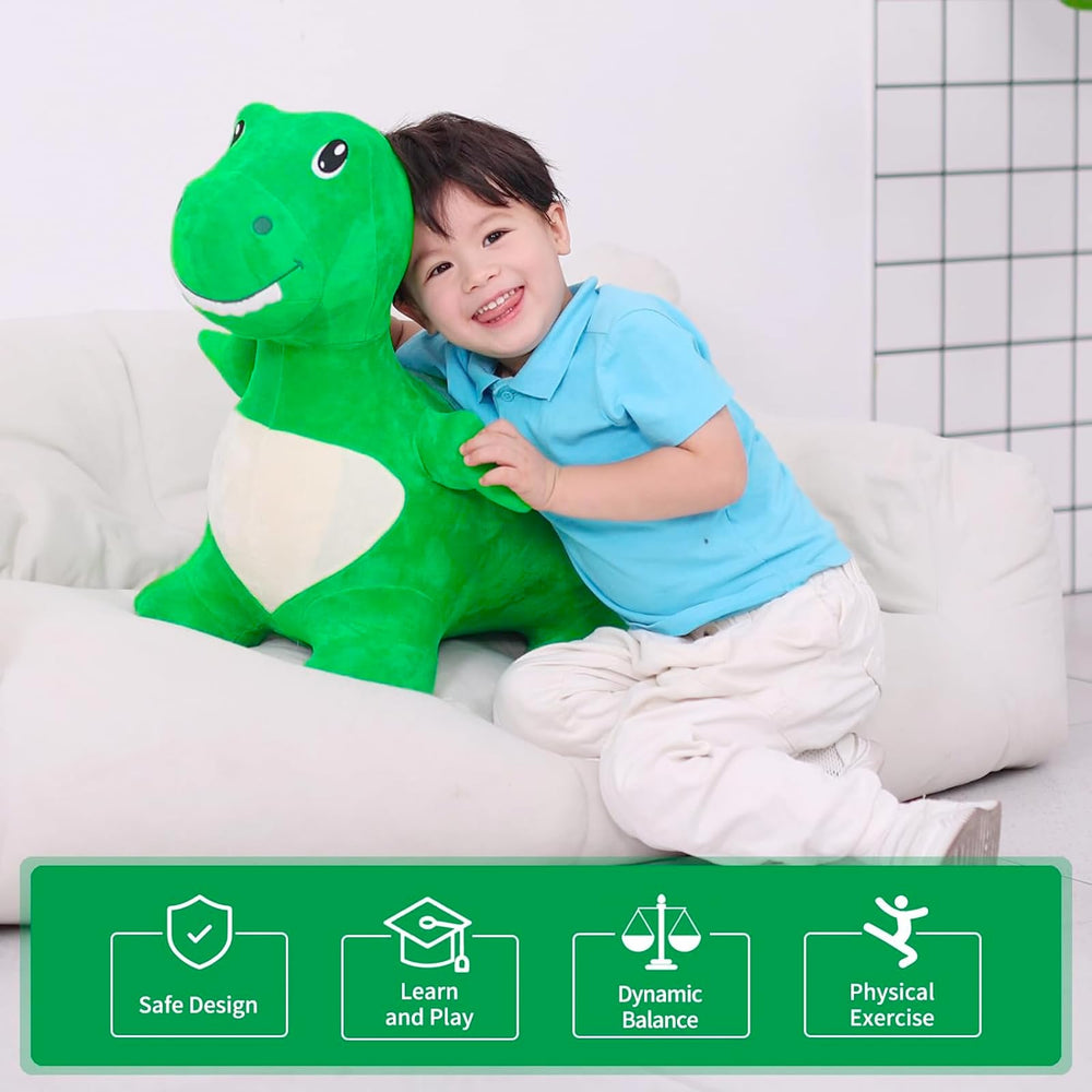 INPANY Dinosaur Hopper with soft plush cover for cozy, kid-friendly comfort.
