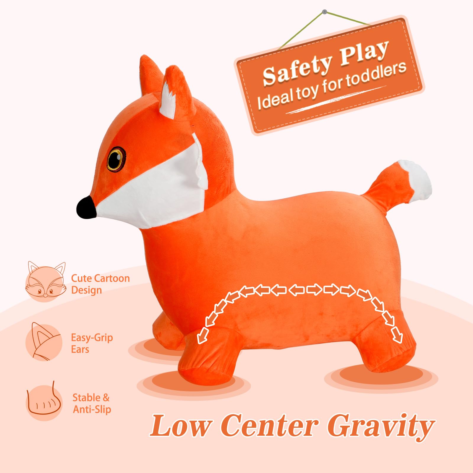 INPANY Fox Hopper in action; toddlers bounce to build coordination.