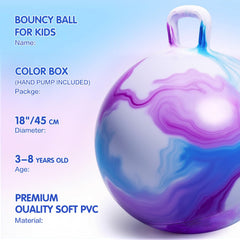 INPANY Hopper Ball with non-slip handles helps kids hop safely.