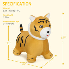 INPANY tiger bouncy hopper closeup plush cover inviting tactile fun.