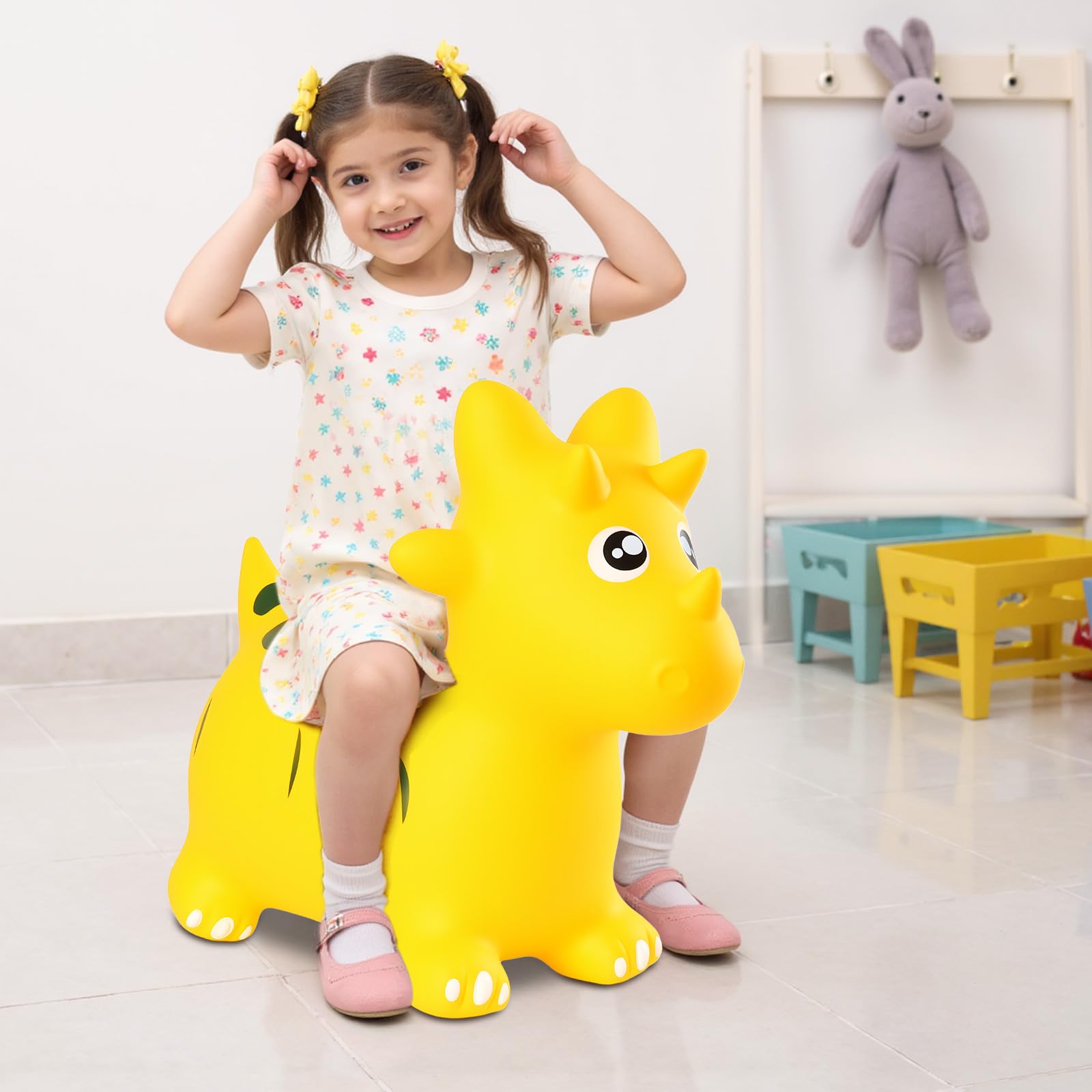 INPANY toddler hopper safe bounce in classroom or living room.