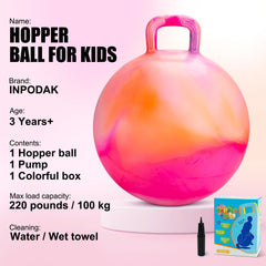 INPODAK 18-inch hopper ball delivers lively bounce for balance and coordination practice.