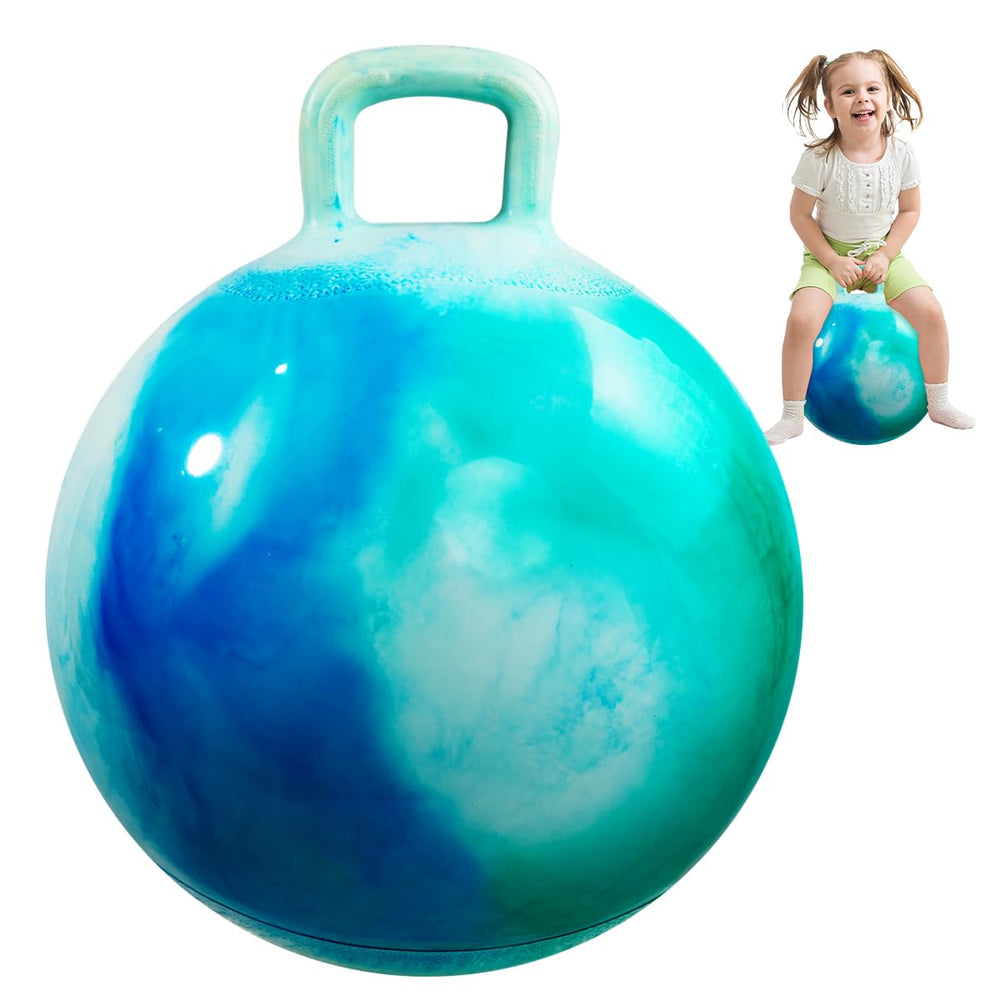 INPODAK Hopper Ball 18-inch with handle promotes safe, active play for kids.