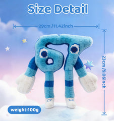 INROAN Brainrot 67 plush blue closeup highlights soft fabric and texture.