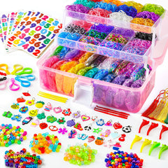 INSCRAFT 17500+ rubber bands set for versatile bracelet making and durable play