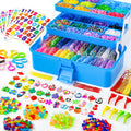 INSCRAFT rubber loom kit inside a three-layer container for organized crafting