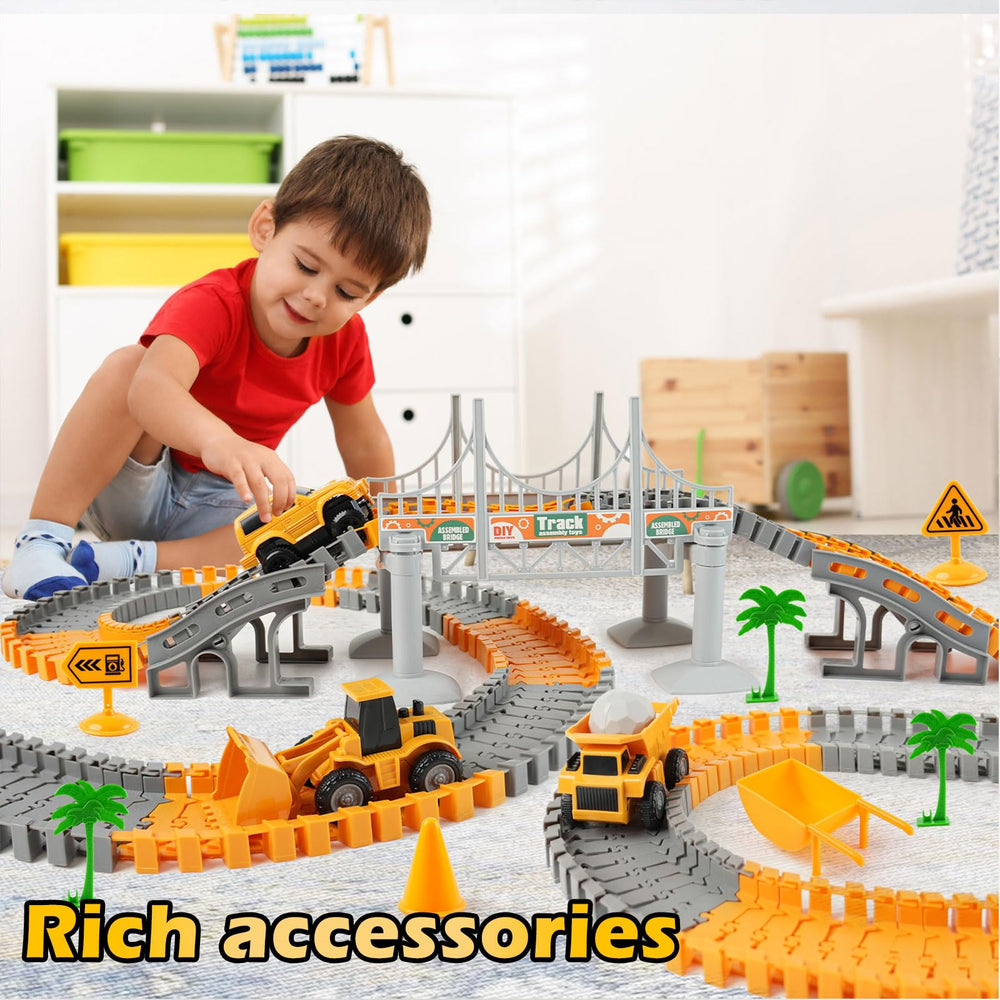 INSFUN child playing tracks: family-friendly setup encourages teamwork and creativity.
