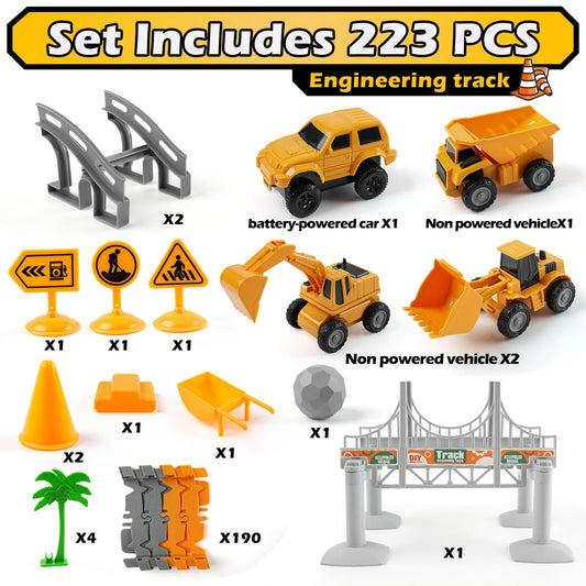 INSFUN construction trucks: hands-on role play supports fine motor skills.
