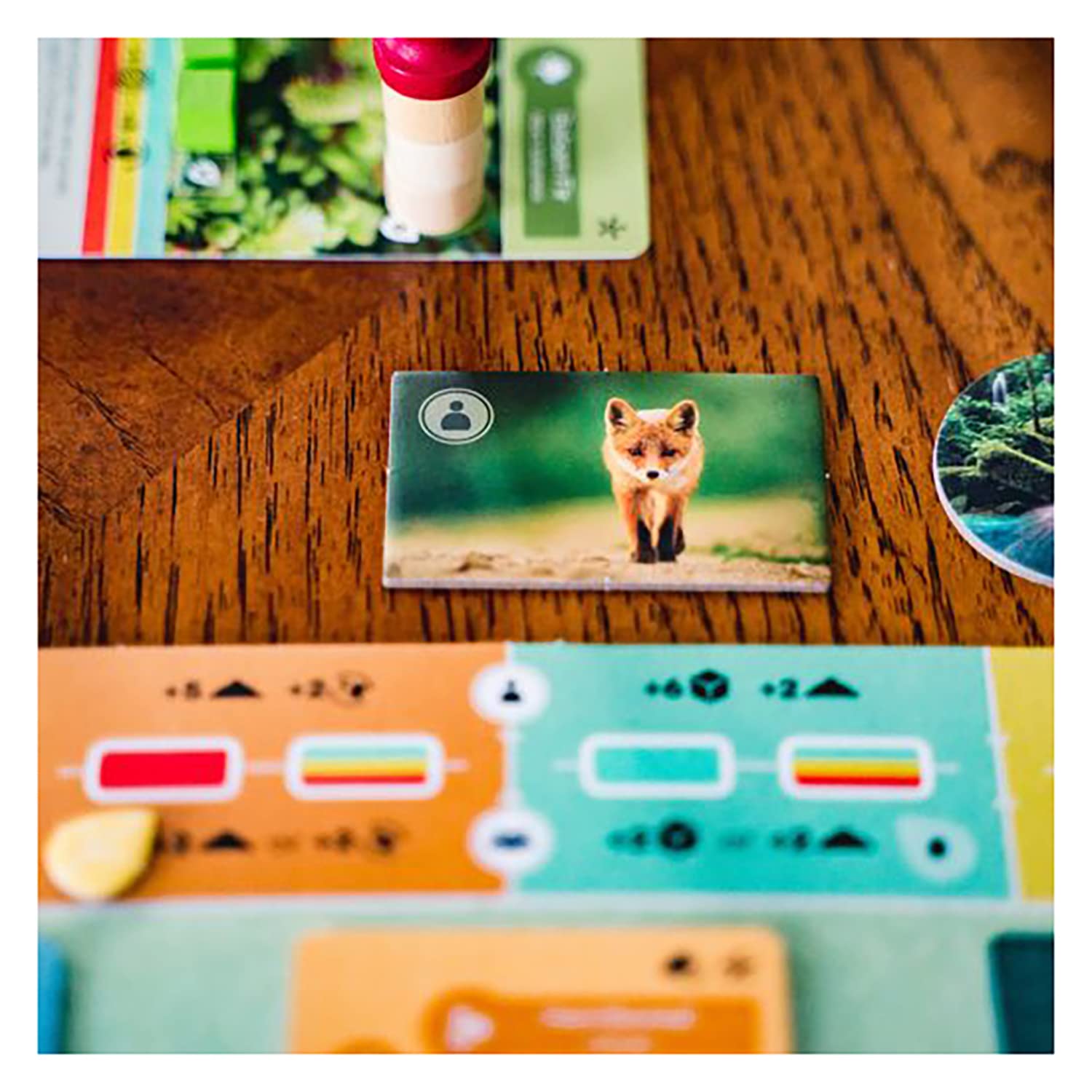 Inside Up Games Earth gameboard with lush visuals and components.
