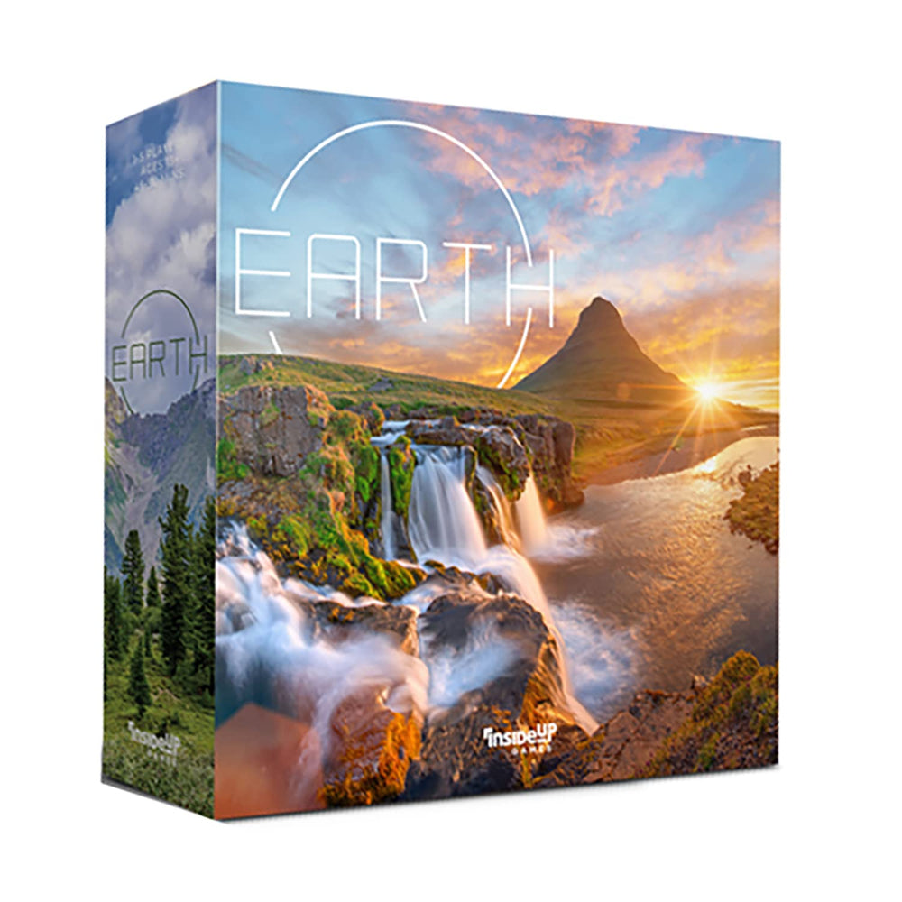 Inside Up Games Earth island layout for strategic planning with diverse habitats.