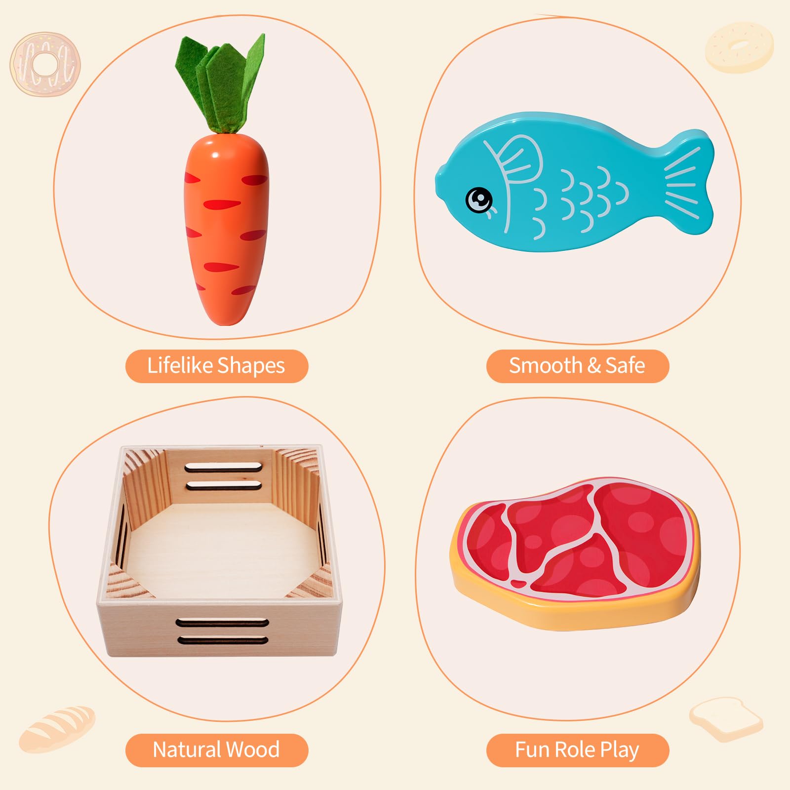 Inslat menu card for guided pretend meals and item naming