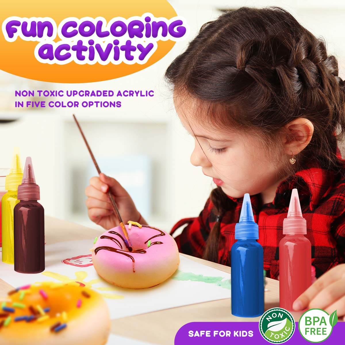 Insnug Paint Your Own Squishies Kit glitter sprinkles add sparkling accents to designs