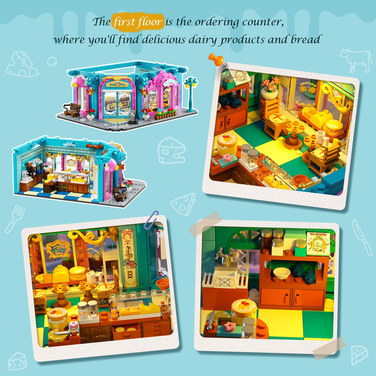 INSOON Castle Dairy Bakery night lighting soft glow enhances display