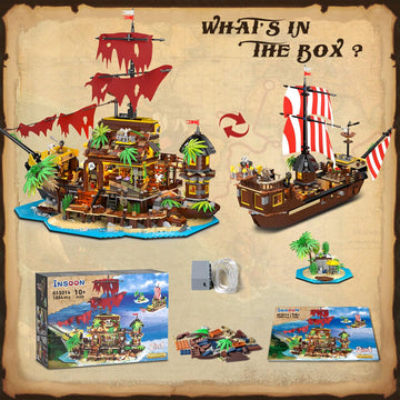 INSOON cannons and ship side details evoke classic pirate action scenarios.