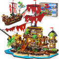 The INSOON Pirate Shipwreck House front view inspires imaginative play and display.